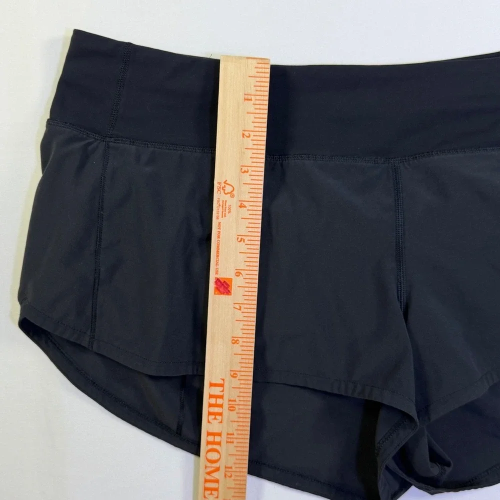 Lululemon Speed Up Low-Rise Lined Athletic Running Shorts Black Size 14 W8000R